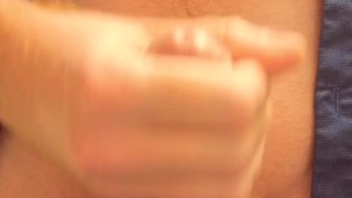 POV Real amateur jerking on your face, playing with precum and cum