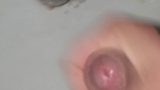 Sexually frustrated stud wanks dick