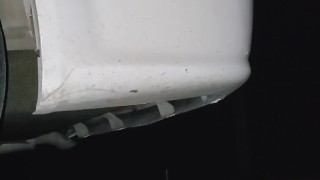 DESPERATION pussy pee along highway near Calling Lake Alberta - close traffic