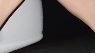 DESPERATION pussy pee along highway near Calling Lake Alberta - close traffic