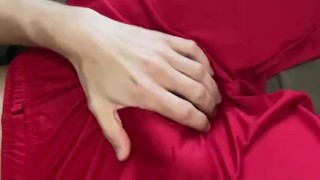 Evan Cox rubbing cock