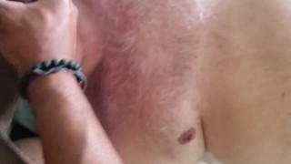 Bear sucks dick and shoots cum