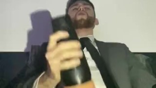 Smoking and Fleshlight Fucking in Suit (PART 2)