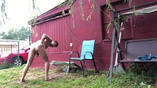 RISKY OUTDOOR PISSING AND KINKY NAKED PLAY