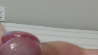 Lubed cumshot with cock ring 
