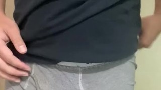 Twink latin boy piss in the shower.