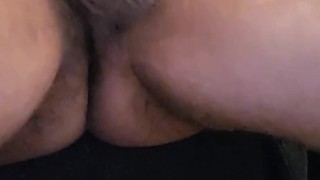 Muscle bear fingers hairy asshole until he cums!