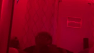 Masked teen jerks bbc off in long white socks