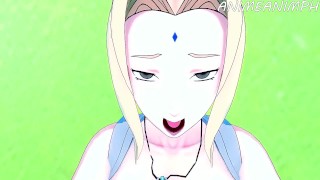 Lady Tsunade Teaches the Creampie Jutsu to Naruto by Fucking a Lot - Anime Hentai 3d Compilation