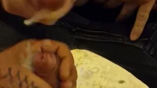 Jerking off with my bf in the basement