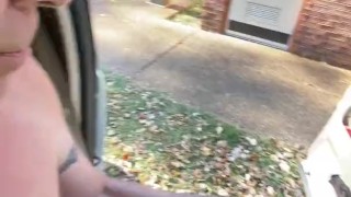 Get out of truck naked and walk into restroom.