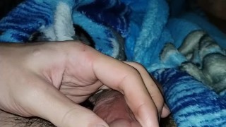 Slapping a big dick on the stomach