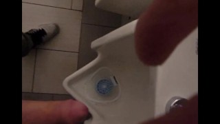 johnholmesjunior in vancouver island mens bathroom in super risky solo show with huge cum