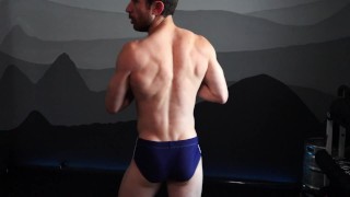 Cockslap cumshot, camera 1