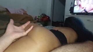 he sticks his naughty fingers between my big black ass, jerking me off until i ejaculate 2x