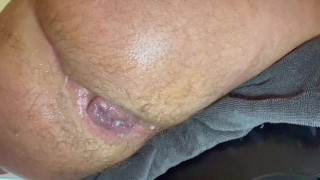 Anal Dildo Destroyed His Asshole ⭕️ Creamy Anal Gape 🔊 ASMR Dildo Solo POV
