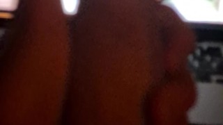 Solo POV masturbating at work during the lunch break
