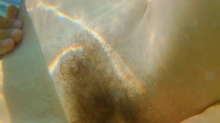 Close Up FUCK in the Sea # Underwater CUM leak n Vagina Cleaning