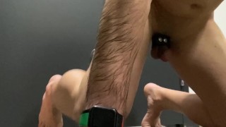 Risky piss and butt play