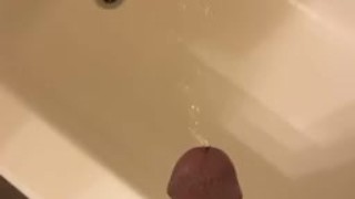 Daddy asked me to prove I can piss when fully hard