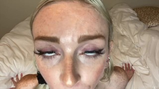 POV JOI Cum On My Cute Freckle Face Mouth Fetish Cum Countdown - Remi Reagan