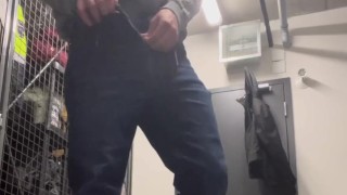 Went to the store room and had to pee