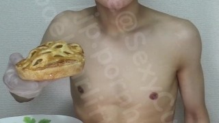 Naked Eating Masturbation Part13 Sample 【gay】【boy】【cute】【food】【hand job】【 male moaning】【 cum eating】