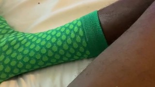 master bully cock ! Spit on my cock while I wear green socks