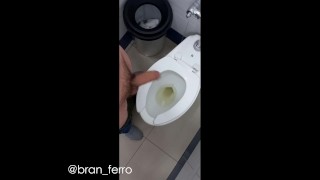 Jerking my Cock in Mall Bathroom, I Almost Cum There | Bran Ferro