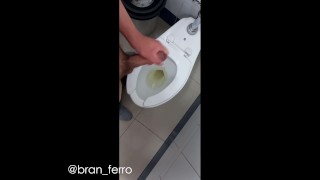Jerking my Cock in Mall Bathroom, I Almost Cum There | Bran Ferro