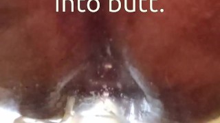muks trying to shove tunnel toy into butt. 2021-08-26.