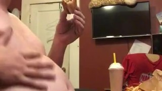 Piggy feeding on McDonald’s 