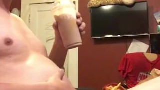 Piggy feeding on McDonald’s 