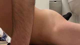 Public toilet piss and cum