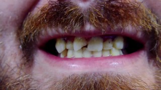 Taking some cough drops for a sore throat