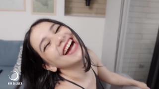 Girl plays with her ass, until she puts a dildo in her vagina and another in her ass
