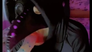 Femboy Plague Doctor gives Blowjob for Halloween