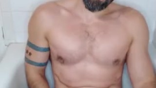 Daddy enjoys his hot piss