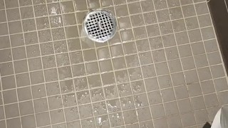 Powerful piss in the shower at work