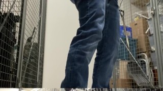 Double view public place self piss