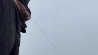 Pissing by the river