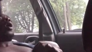 Huge morning nut in the car 👑💦💦💦