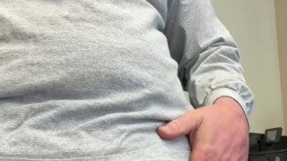 Milking the cum out of my dick in the office for onlyfans