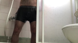 Very hairy gorilla man taking a shower - my uncensored videos are on ONLYFANS 🔥