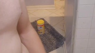 NB Masturbates In The Shower, Cumshot Ending