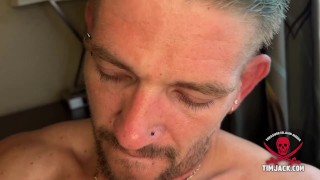 Showing Off His Hard Boner