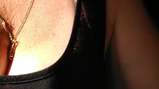I film myself flashing my boobs and pussy out in public 