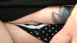 I film myself flashing my boobs and pussy out in public 
