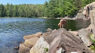 Chill Canadian Guy Explores a Secluded Lakeshore… and Slowly Slips Out of His Briefs