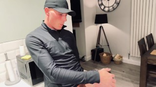 Chav lads fuck in kitchen after a smoke